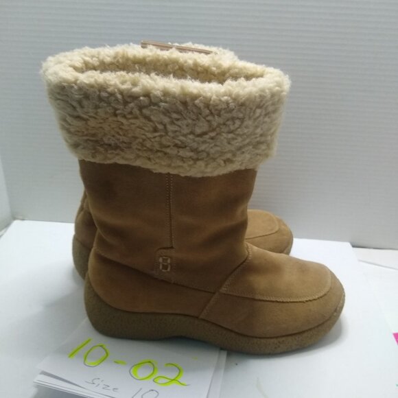 Women's Brown Suede Leather Boots size 10 - Picture 2 of 6